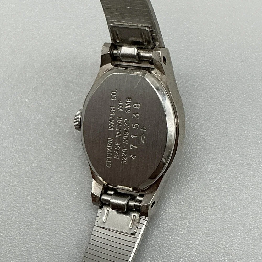 Vintage Citizen 3220-S09532 Womens Watch 17mm Oval Dial New Battery 6.25
